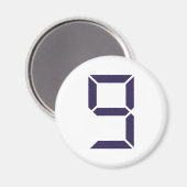 Zahl - 9 magnet (Vorderseite/Rückseite)