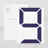 Zahl - 9 postkarte (Vorne/Hinten)