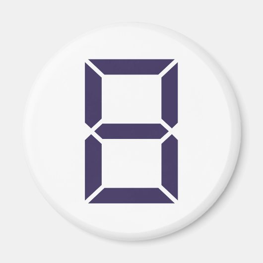 Zahl - Acht - 8 Magnet (Vorne)