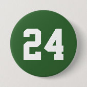 Zahl der grünen und weißen Athleten Jersey Button (Vorderseite)