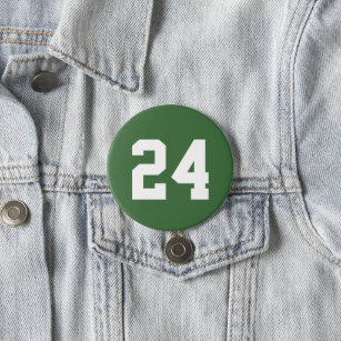 Zahl der grünen und weißen Athleten Jersey Button