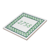 Zahl der grünen und weißen kleinen Häuser Fliese (Seite)