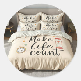 Zahl der Menschen Runder Aufkleber