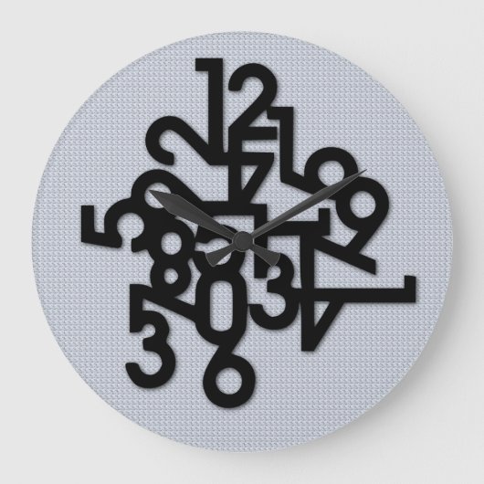 Zahl-Durcheinander Große Wanduhr (Vorderseite)