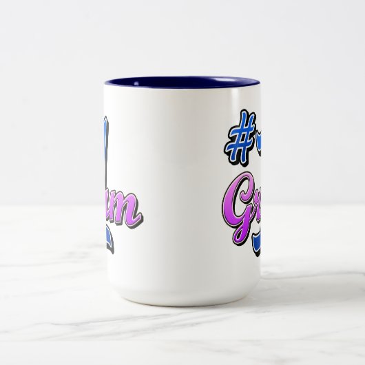 Zahl ein Gramm Zweifarbige Tasse (Mittel)