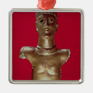 Zahl eines Gottes, der ein Drehmoment trägt Silbernes Ornament