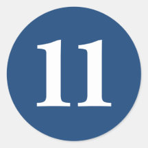 Zahl Elf Planung liefert 11 Marine weiß