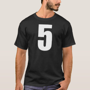 Zahl Fünf Ziffern 5 Schlichte weiße Zahlen Premium T-Shirt