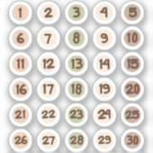 Zahl für Monatsplaner Aufkleber (Vorderseite)