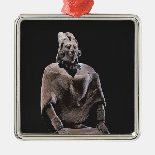 Zahl Mayasitzkönigs, von Insel ofJaina Silbernes Ornament (Vorne)