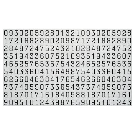 Zahl-Muster Stoff (Fat Quarter (45,7 x 55,9 cm))