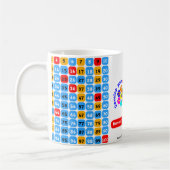 Zahl-quadratische Tasse (Links)