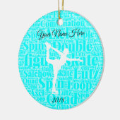 Zahl Skaten-Eis-personalisierte Verzierung Keramik Ornament (Links)