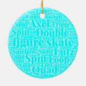 Zahl Skaten-Eis-personalisierte Verzierung Keramik Ornament (Hinten)