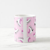 Zahl Skaten - Eis-Skate-Rosa mit Schneeflocken Kaffeetasse (Mittel)