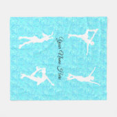 Zahl Skaten-Eis-Skatenpersonalisierter Throw Fleecedecke (Vorderseite (Horizontal))