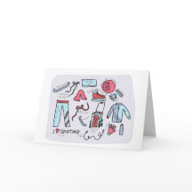 Zahl Skaten-Gruß-Karte