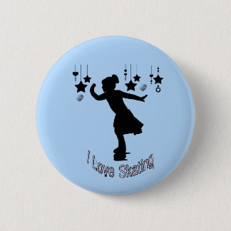 Zahl Skaten Knopf-Mädchen Button