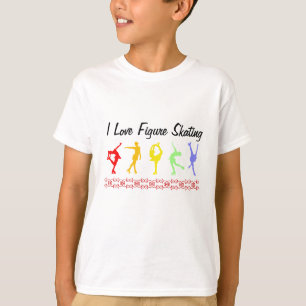 Zahl Skaten Mädchen-Regenbogen der Liebe I T-Shirt