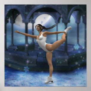 Zahl Skaten-Plakat Poster