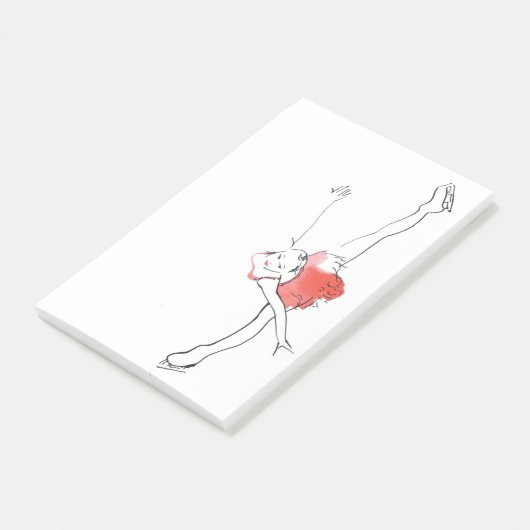 Zahl Skaten Posten-II! Post-it Klebezettel (angewinkelt)