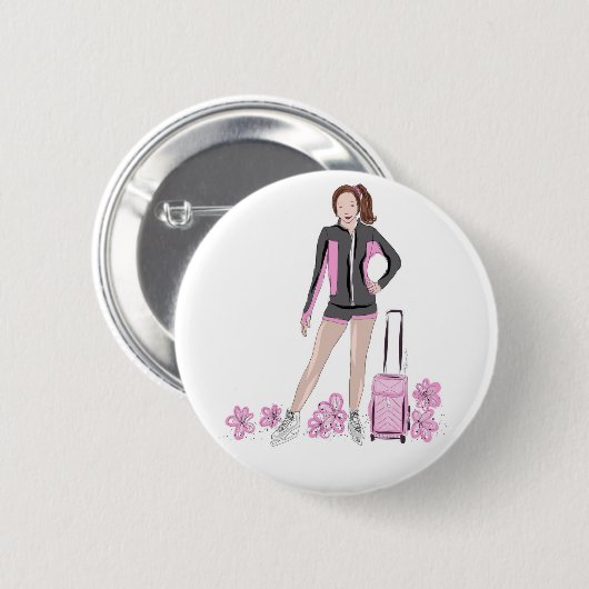 Zahl Skater mit Zuka Tasche Button (Vorne & Hinten)