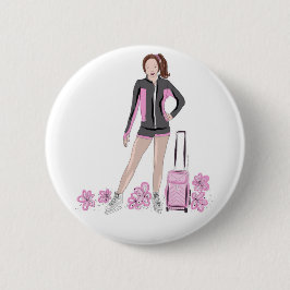 Zahl Skater mit Zuka Tasche Button