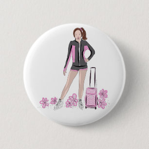 Zahl Skater mit Zuka Tasche Button