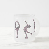 Zahl Skater-Muster-mattierte Tasse (VorderseiteRechts)