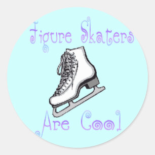 Zahl Skater sind cool Runder Aufkleber