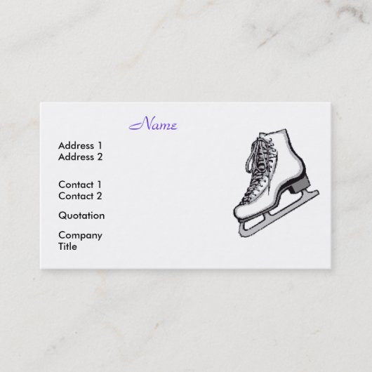 Zahl Skater sind cool Visitenkarte (Vorderseite)