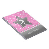 Zahl Skater unter dem Stern-Rosa mit IHREM NAMEN Notizblock (Rechte Seite)