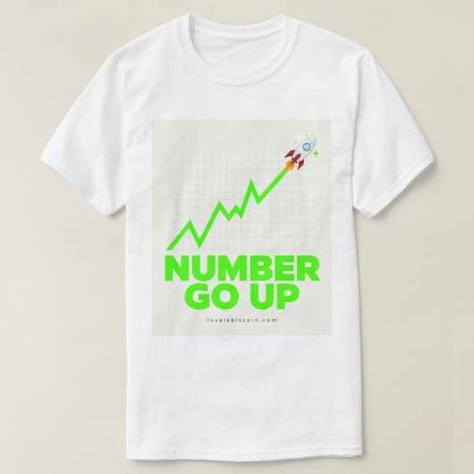 ZAHL STEIGT - Bitcoin Meme T-Shirt (Design vorne)
