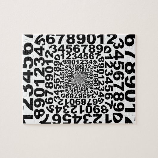 Zahl-Turbulenz, Strudel zählend, Mathe Puzzle (Horizontal)