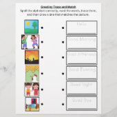 Zahl- und Grußwortzelle für Kinder Flyer (Hinten)