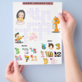 Zahl- und Grußwortzelle für Kinder Flyer (Hand)