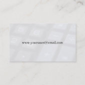 Zahl- und Symbolschlüssel verblassen Visitenkarte (Rückseite)