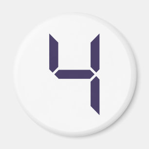 Zahl - vier - 4 magnet