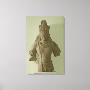 Zahl von Lord Vishnu, Mathura (roter Sandstein) Leinwanddruck