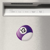 ZAHL ZWÖLF BILLIARDS BALL MAGNET (In Situ (Geschirrspüler))