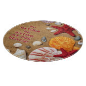 ZAHLBOARD 12"-lieber am Strand essen -braun Schneidebrett (Ecke)