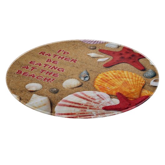 ZAHLBOARD 12"-lieber am Strand essen -braun Schneidebrett (Ecke)