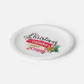 Zähle keine Kalorien ....Weihnachten Pappteller (Schrägansicht)