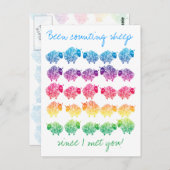 Zähle Schafe, seit ich dich getroffen habe! Postkarte (Vorne/Hinten)