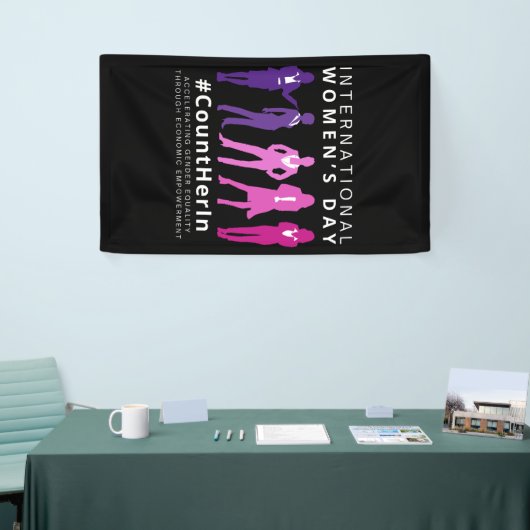 Zähle sie am Internationalen Frauentag Banner (Messeveranstaltung)