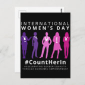 Zähle sie am Internationalen Frauentag Postkarte (Vorne/Hinten)