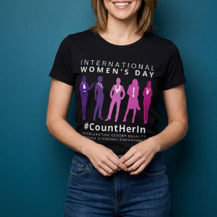 Zähle sie am Internationalen Frauentag T-Shirt