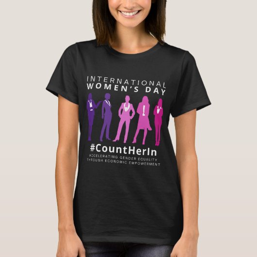 Zähle sie am Internationalen Frauentag T-Shirt (Vorderseite)