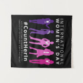 Zähle sie am Internationalen Frauentag Wandteppich (Vorderseite (Horizontal))