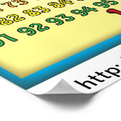 Zahlen 1-100 Alien Poster (Ecke)